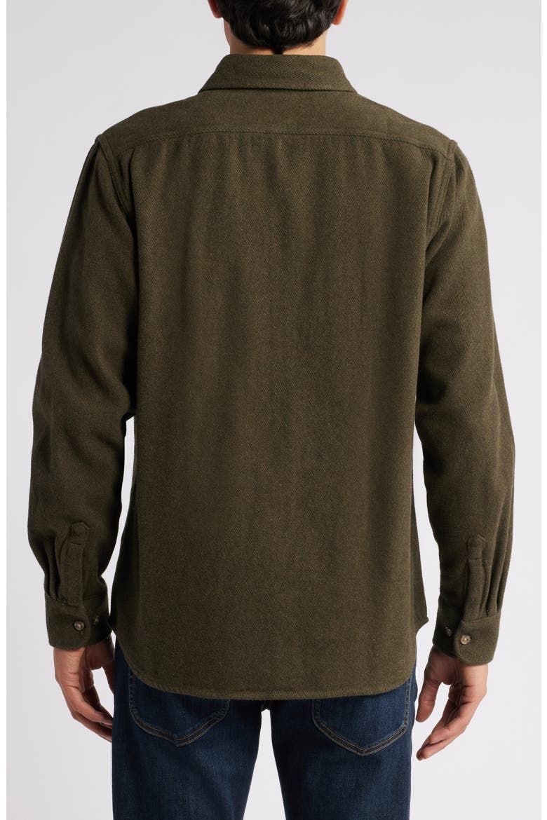 Flannel Work Shirt, Alternate, color, OLIVE