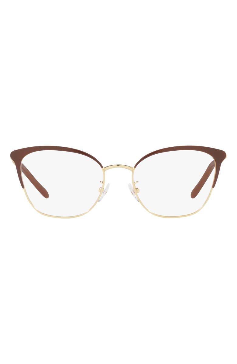 Tory Burch 53mm Square Optical Glasses, Main, color, 