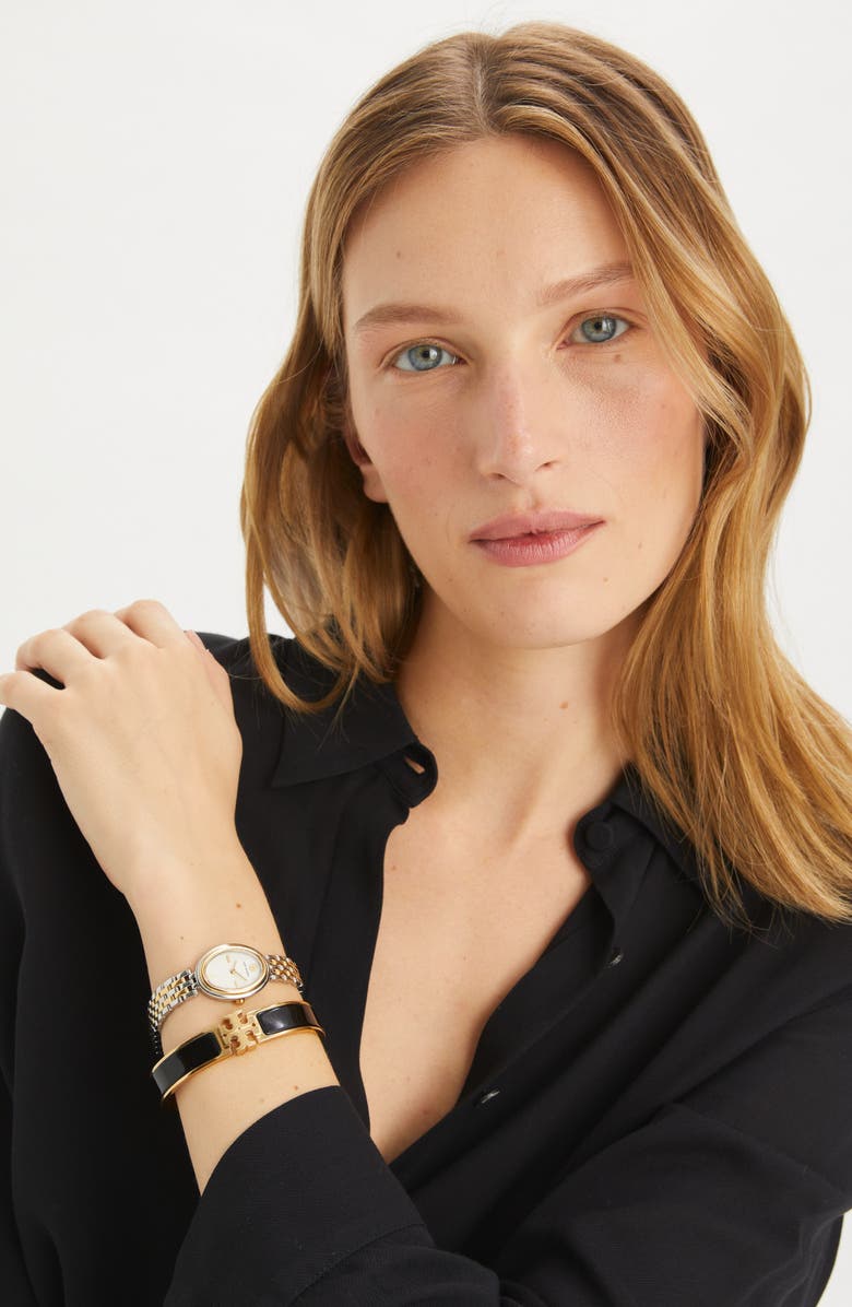 Tory Burch Icon Enamel Bracelet, Alternate, color, 