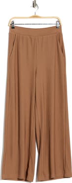 Adrianna Papell Ottoman Rib Wide Leg Crop Pants