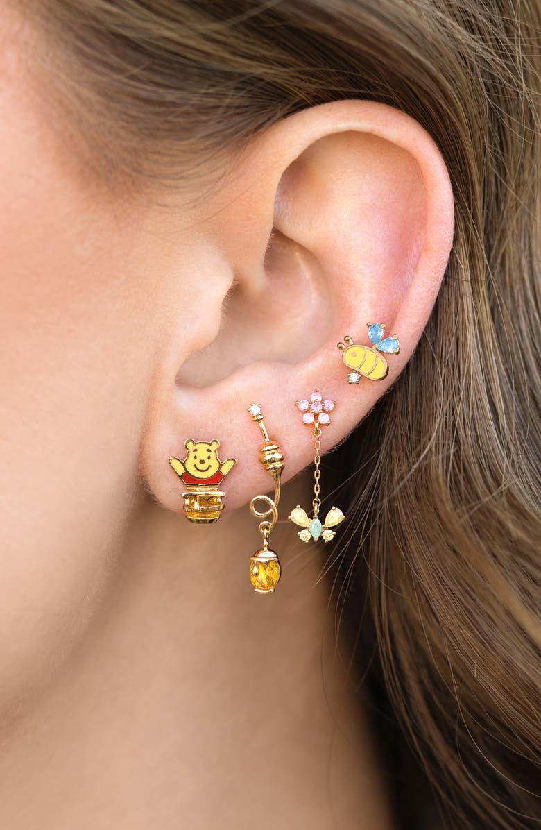 Girls Crew Disney Silly Old Bear Earrings Set, Alternate, color, Gold