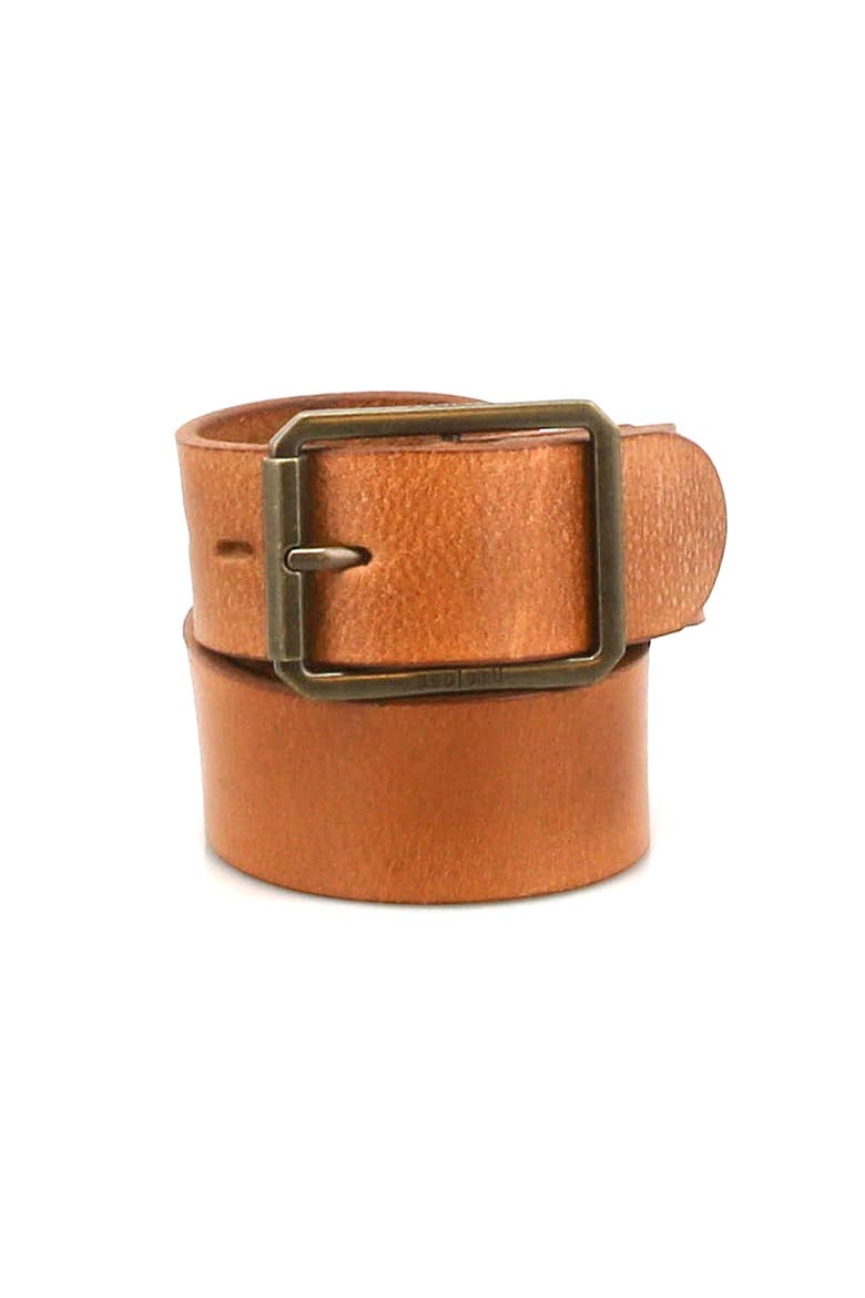 Drifter Leather Belt, Main, color, Tan DD