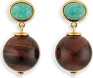 Lizzie Fortunato Umbria Tiger's Eye Drop Earrings