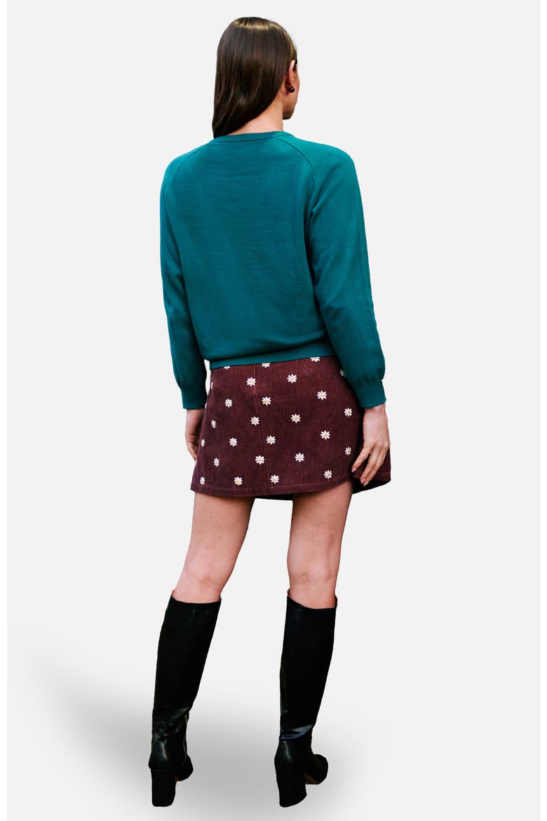 Dalmatian Intarsia Relaxed Jumper, Alternate, color, Teal