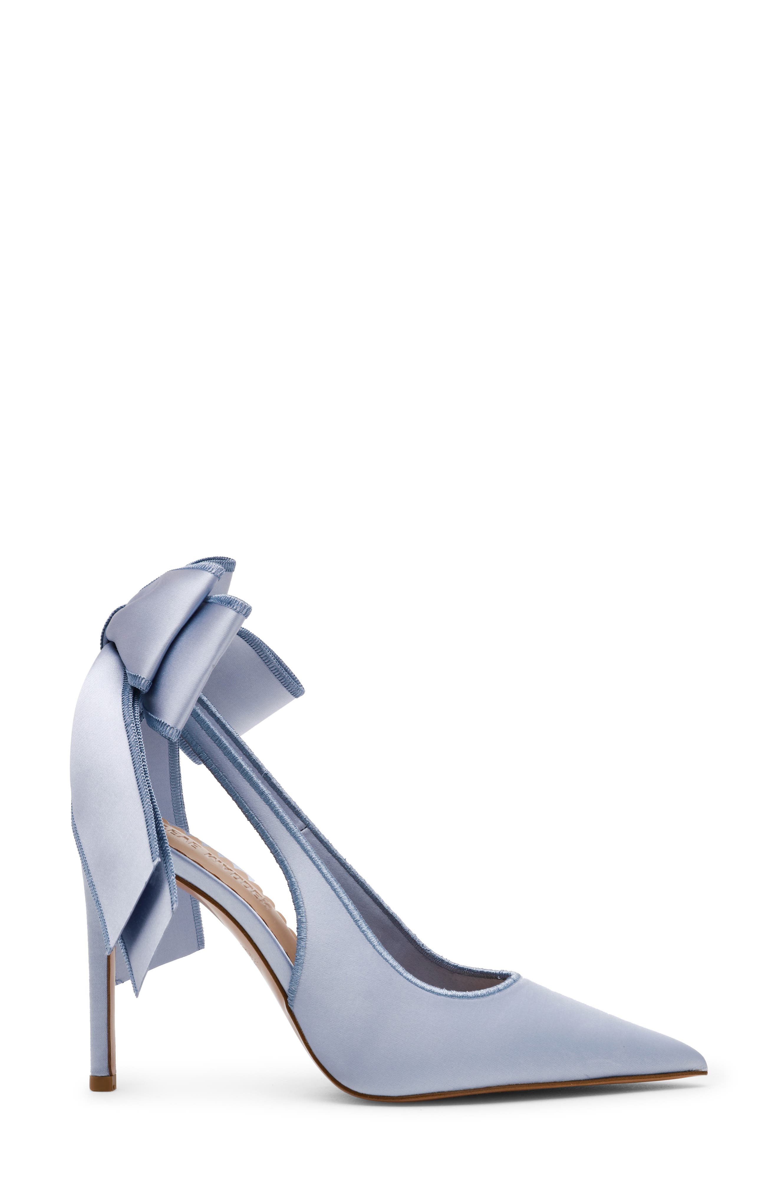 Steve Madden Teacup Slingback Pointed Toe Pump, Alternate, color, Blue Satin