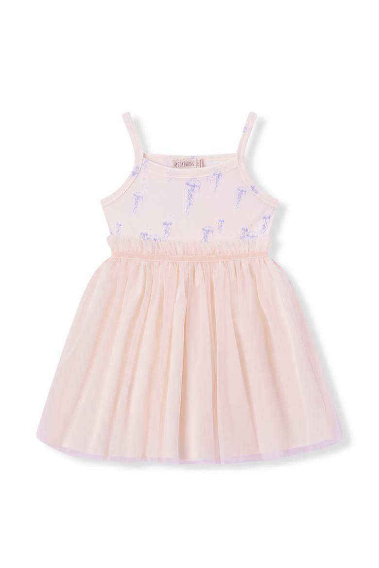 Cotton Stretch Ballet Dress, Main, color, Sunset Jellyfish