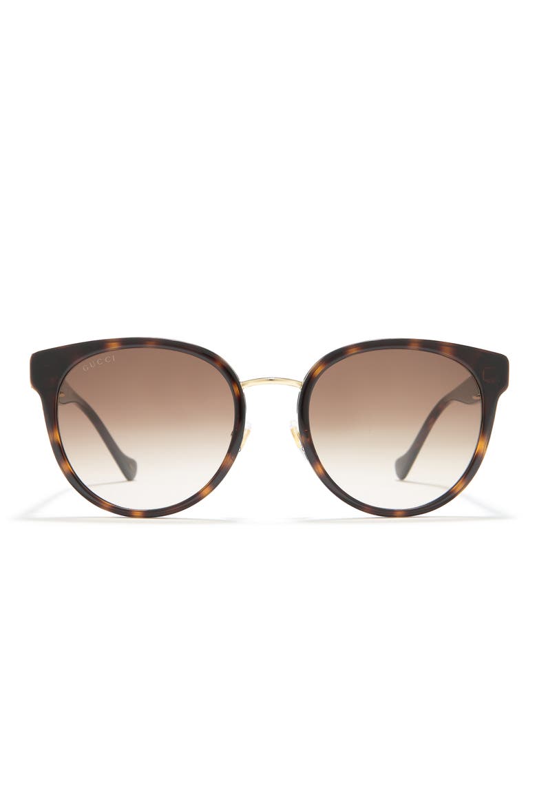 56mm Round Sunglasses, Main, color, HAVANA BROWN
