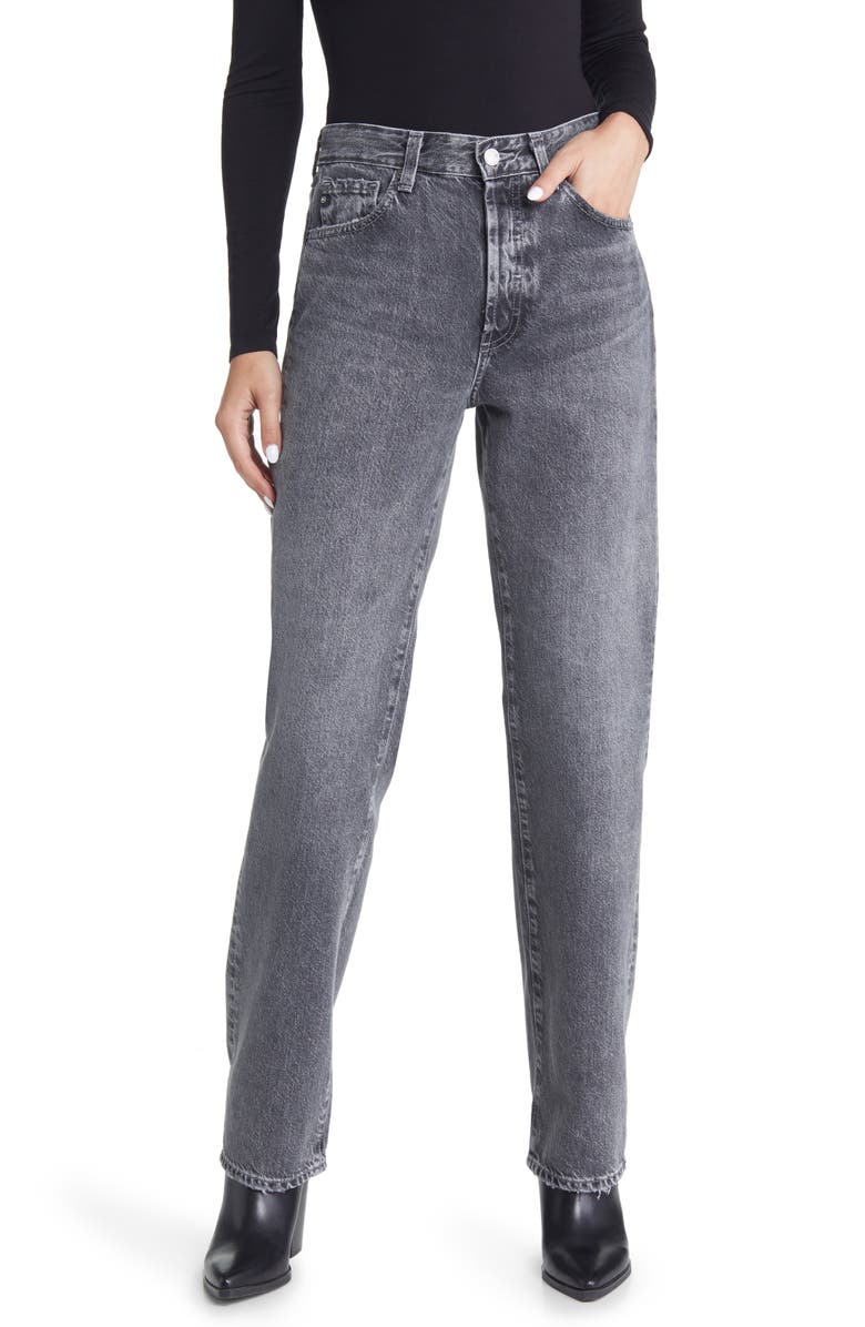 AG Alexxis High Waist Straight Leg Jeans, Main, color, Distortion