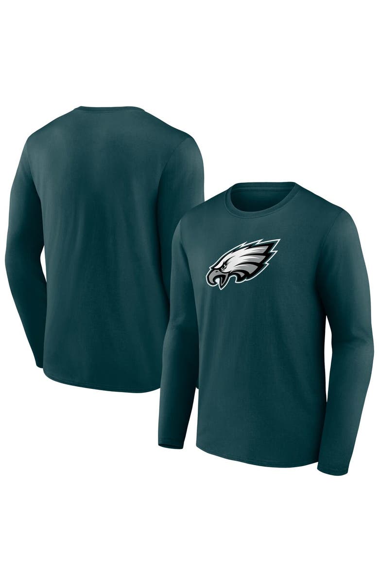 FANATICS Men's Fanatics Midnight Green Philadelphia Eagles Primary Logo Long Sleeve T-Shirt, Alternate, color,