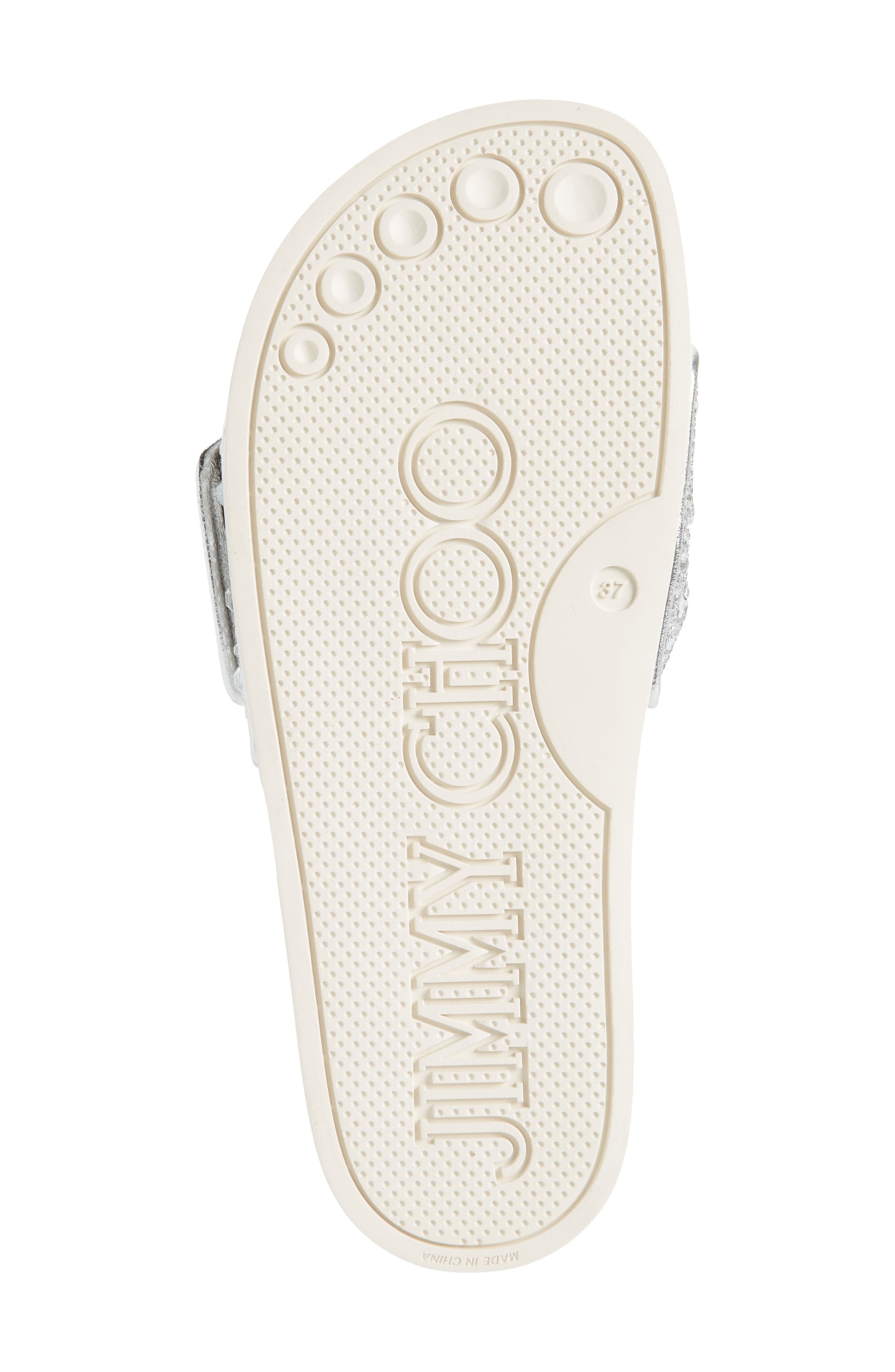 Jimmy Choo Fitz Imitation Pearl Embellished Slide Sandal, Alternate, color, 