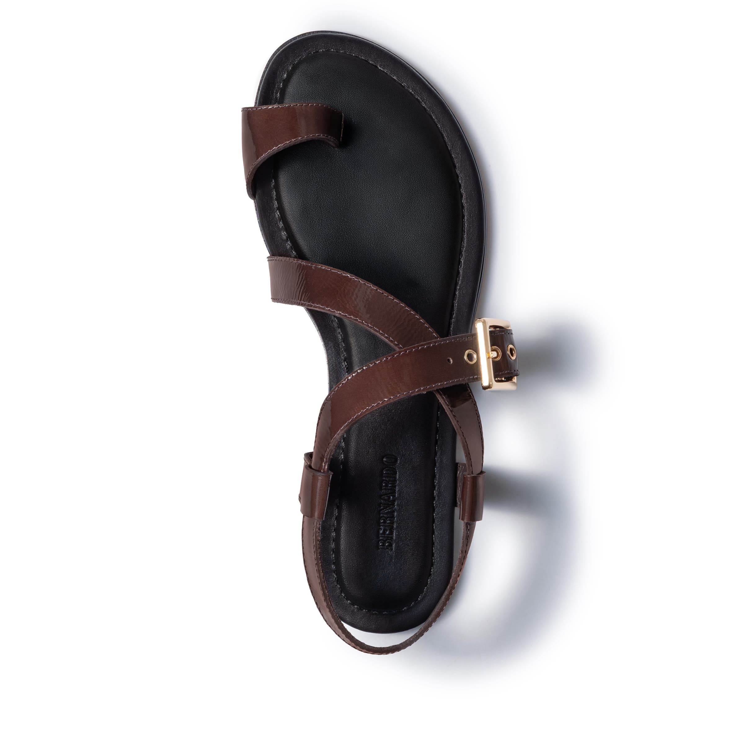 Hartshorn Toe Ring Sandal, Alternate, color, DARK CHOCOLATE