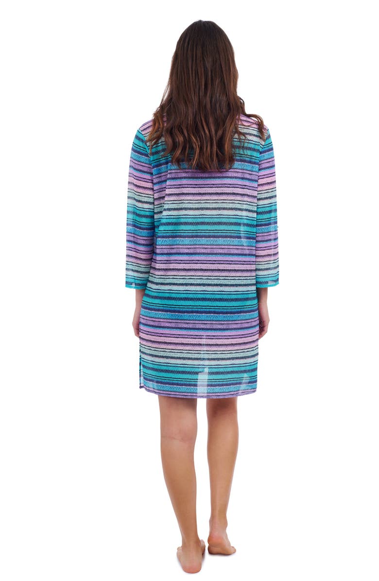 Profile by Gottex Harmony V Neck Mesh Dress, Alternate, color,