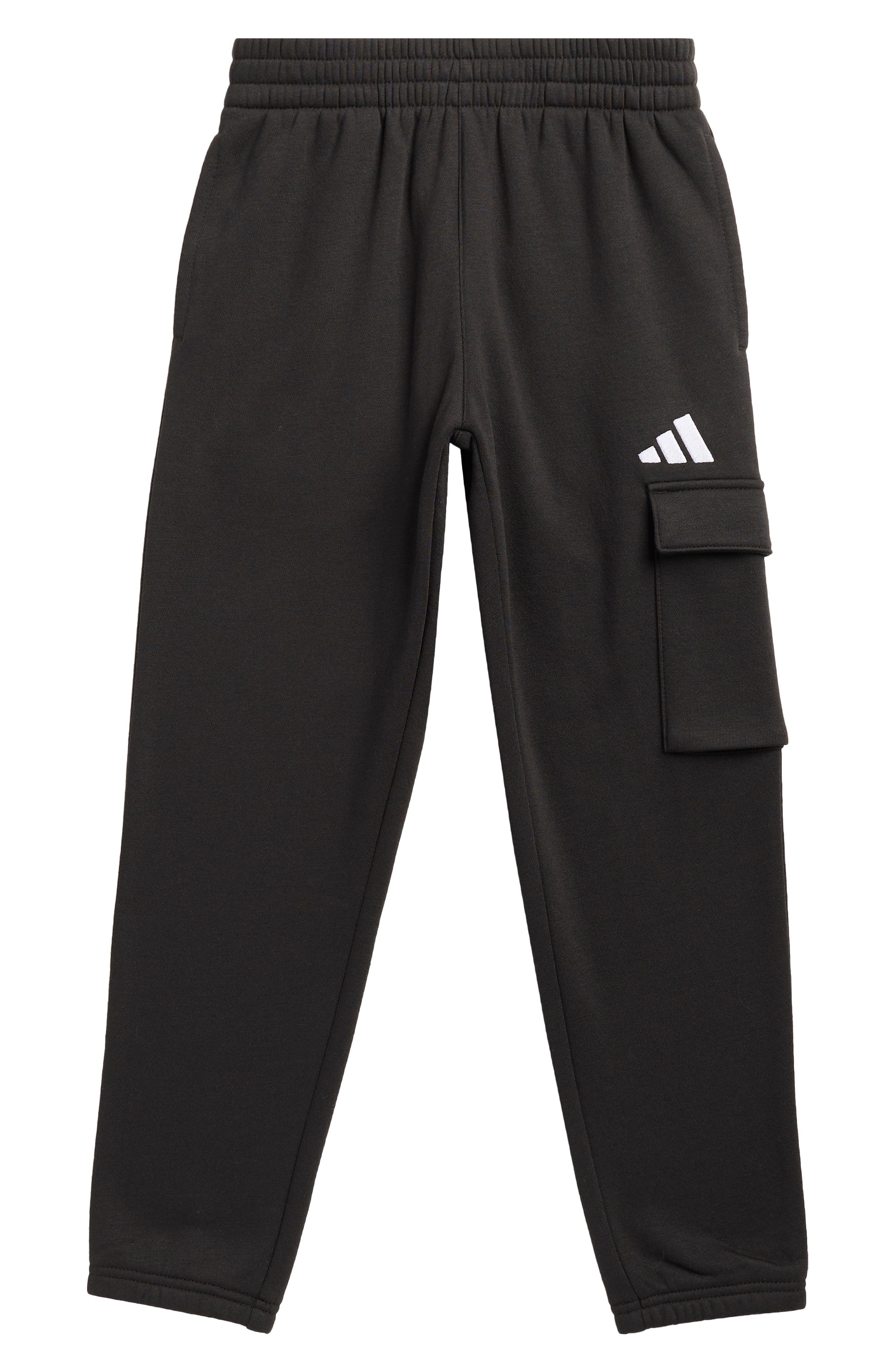 adidas Kids' Cotton Blend Fleece Cargo Sweatpants
