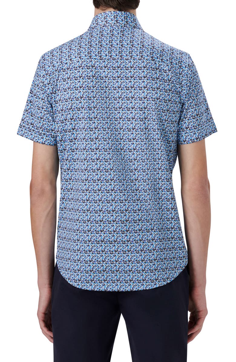Bugatchi OoohCotton<sup
®</sup
 Button-Up Short Sleeve Shirt, Alternate, color, 