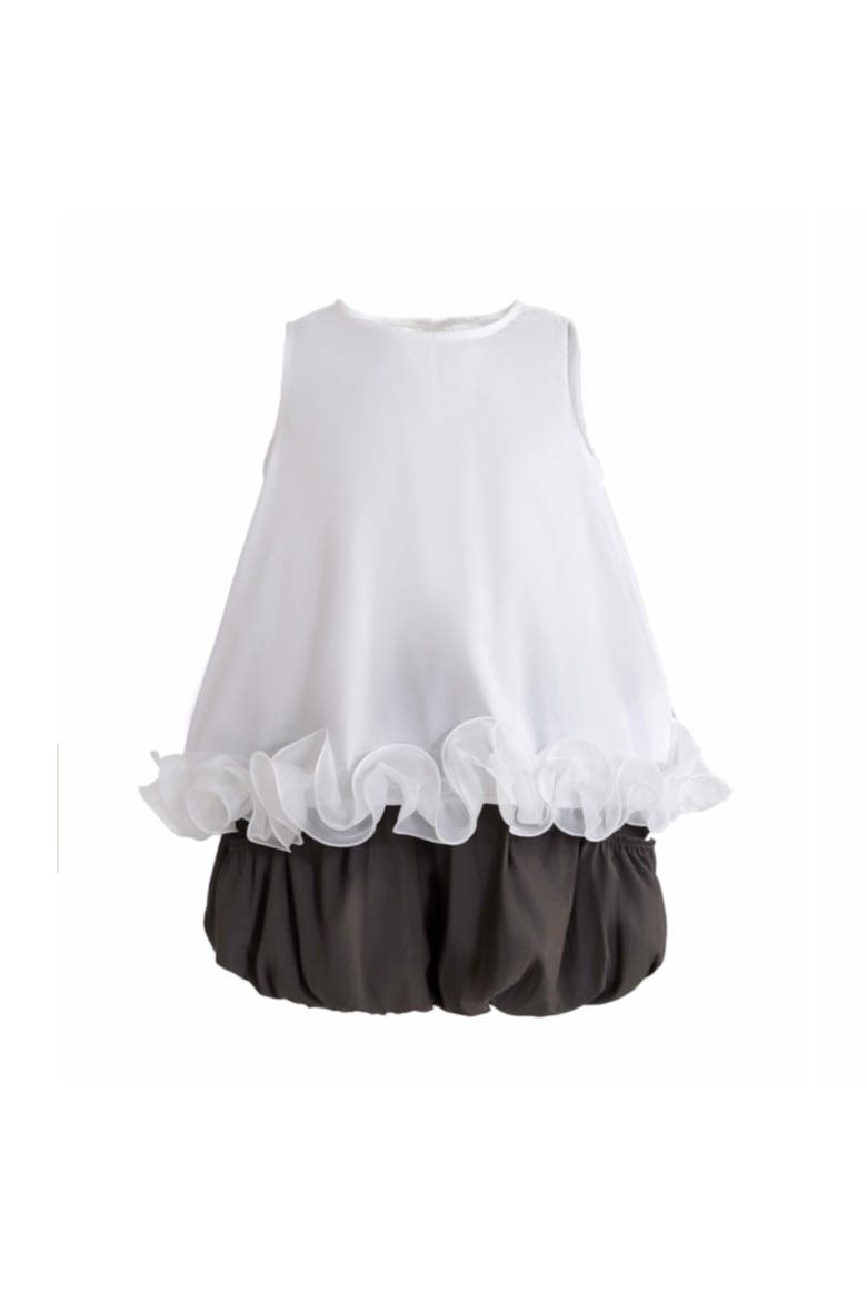 Ruffle Puff Skirt Set, Main, color, White