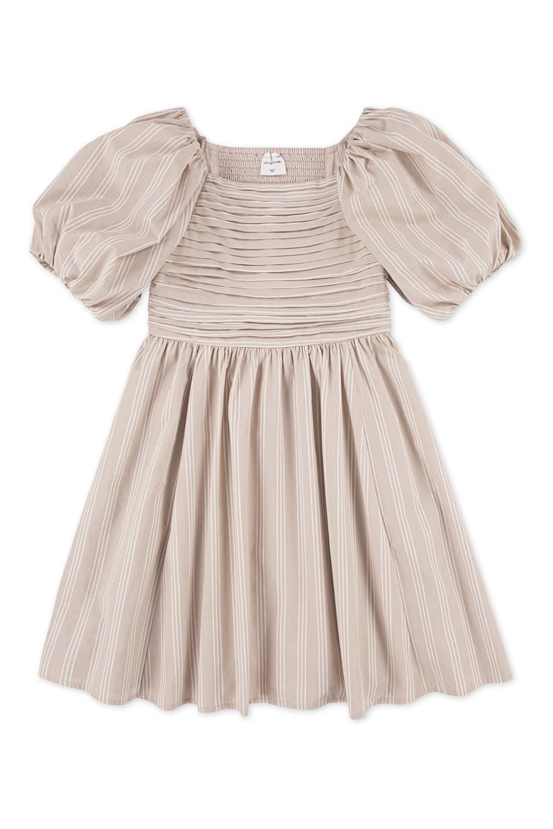 Kids' Emerson Puff Sleeve Sundress, Main, color, SIMPLY TAUPE