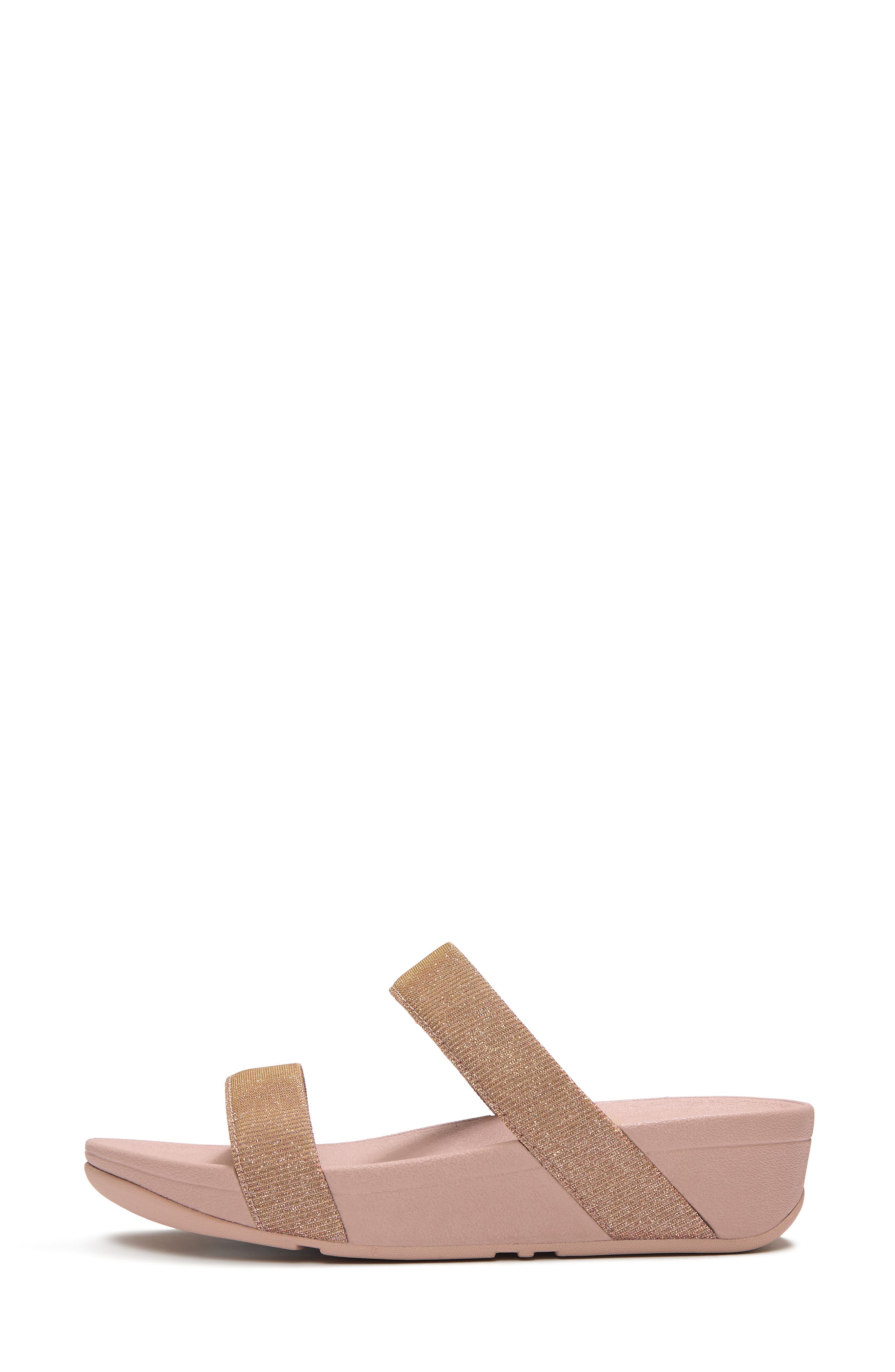Flowrise Glitz Wedge Slide Sandal, Alternate, color, ROSE GOLD