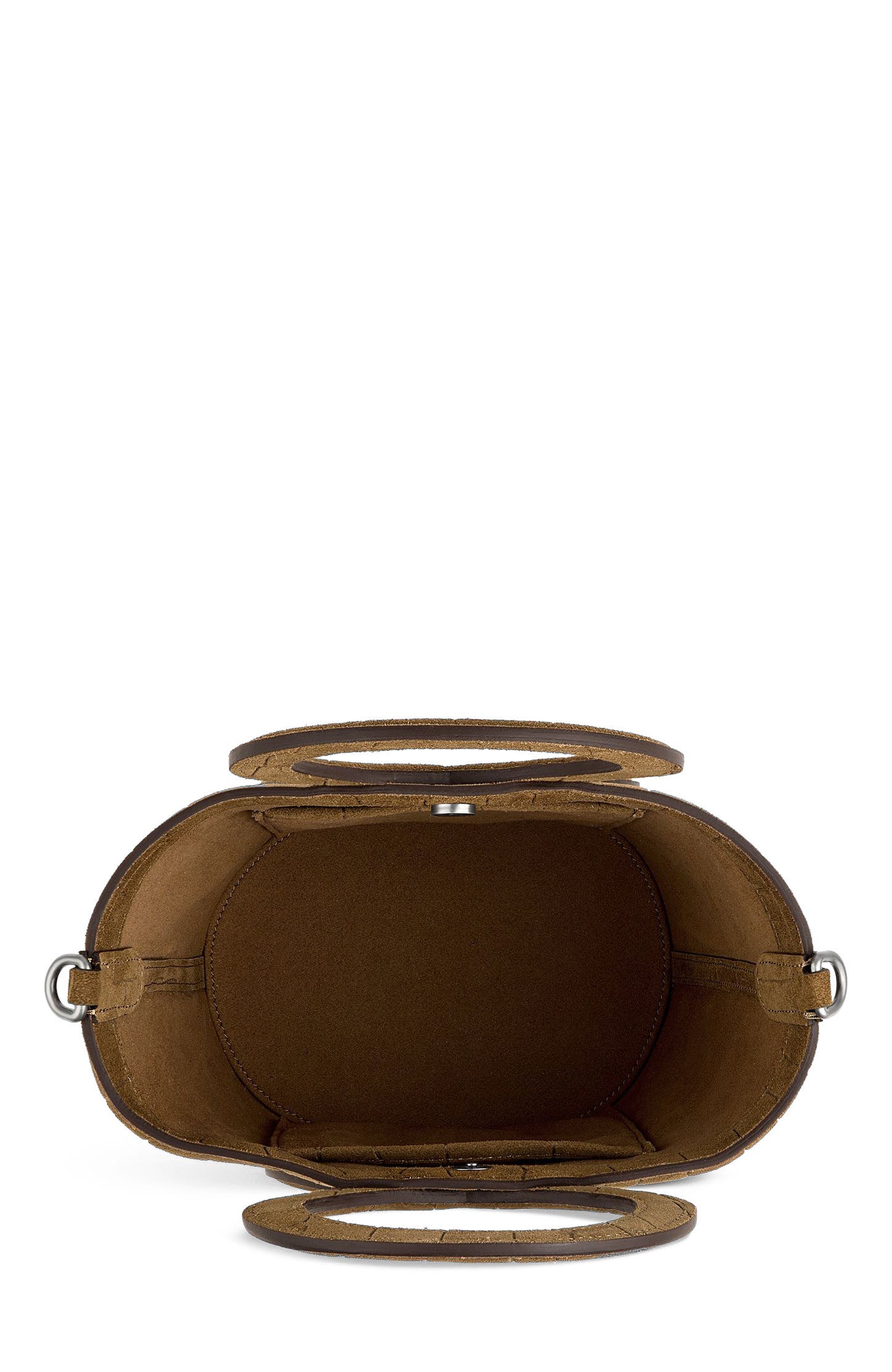 Infinity Bag - Coffee Brown Croc Embossed Suede, Alternate, color, Coffee Brown