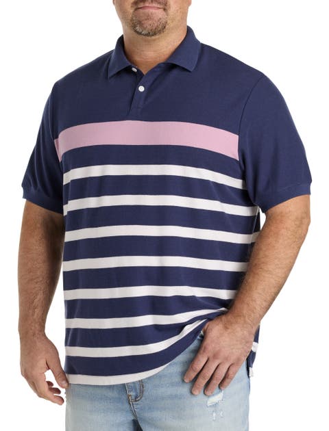 Big 
Tall Chest Striped Polo Shirt