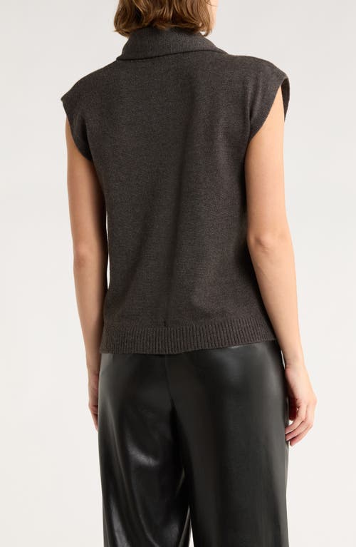 Vigoss Sleeveless Sweater With Scarf In Gray
