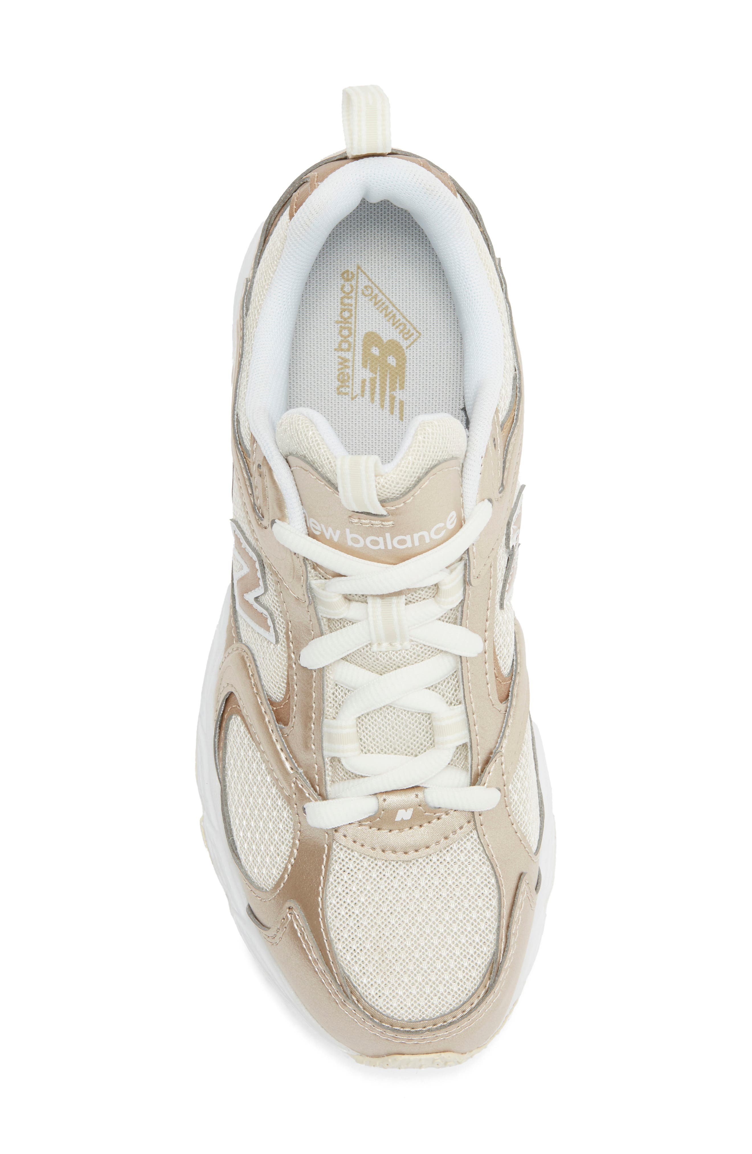 408 Running Shoe, Alternate, color, LINEN/ LIGHT GOLD METALLIC