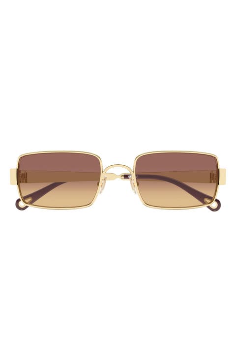 53mm Gradient Rectangular Sunglasses