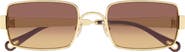 Chloé 53mm Gradient Rectangular Sunglasses
