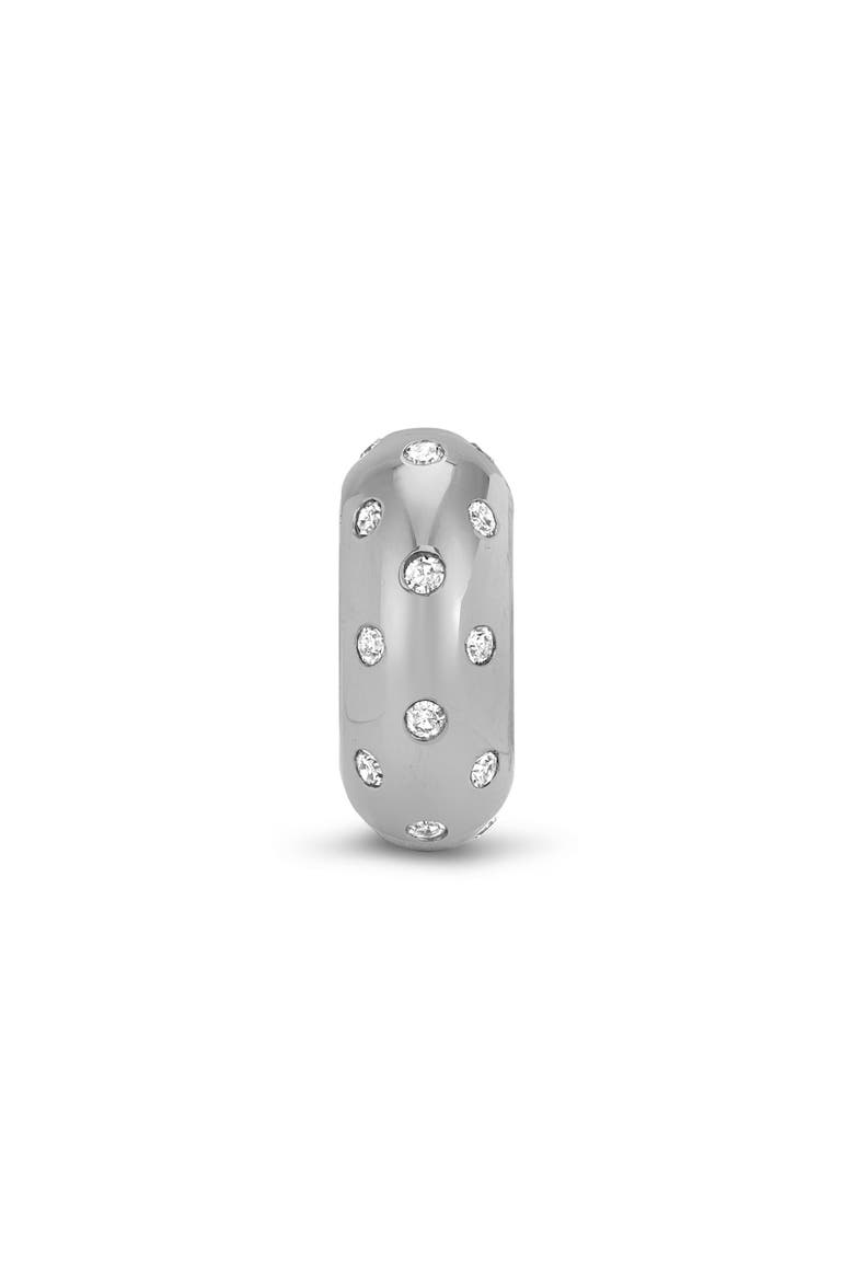 Polka Dot Lab Grown Diamond Big Bead Charm, Alternate, color, STERLING SILVER