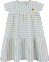 Ely's & Co. Lemon Peach Collection - Girls Short Sleeve Dress