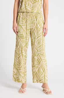 Pull-On Wide Leg Pants