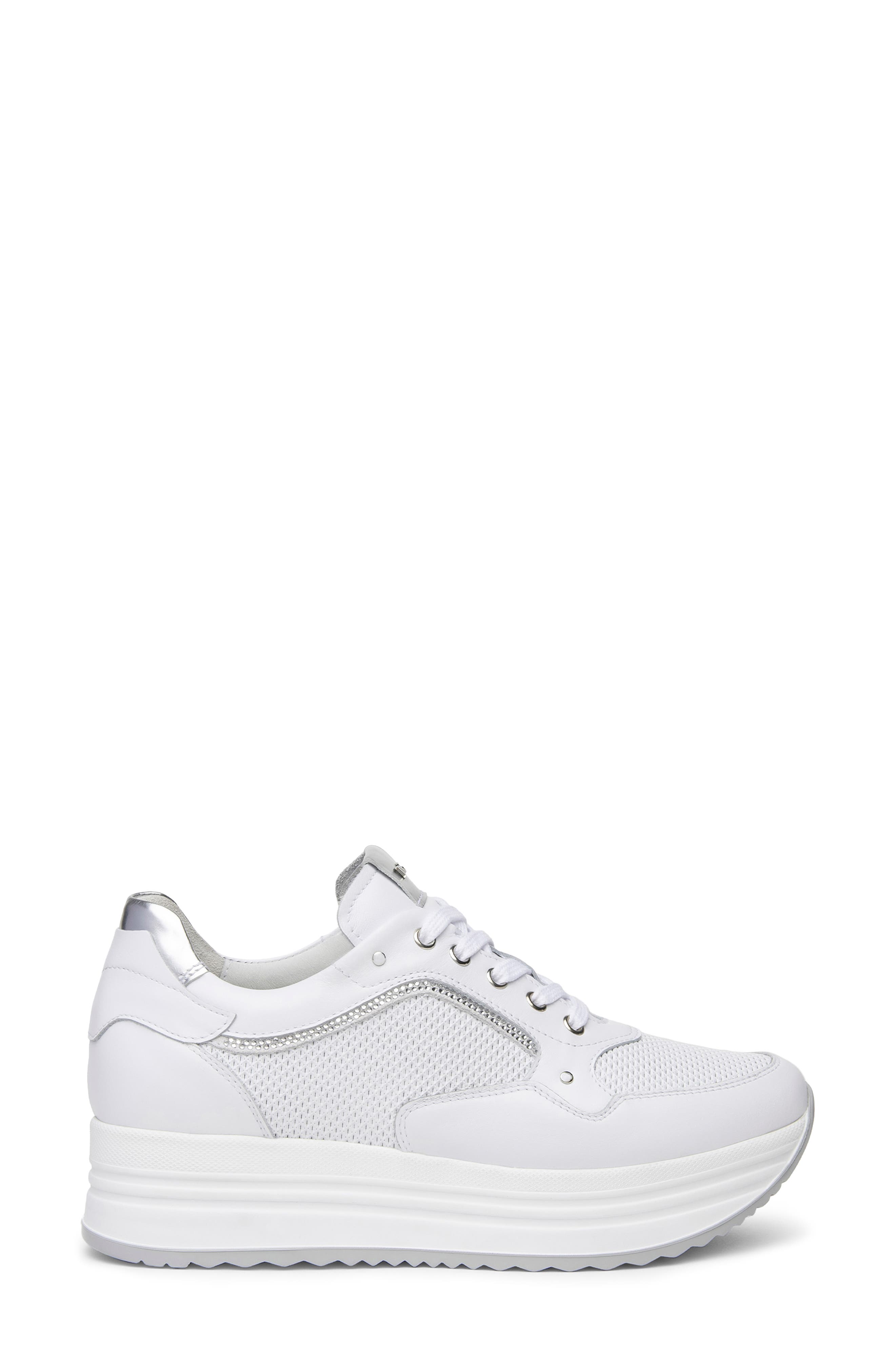 NeroGiardini Perfed Platform Sneaker, Alternate, color, 