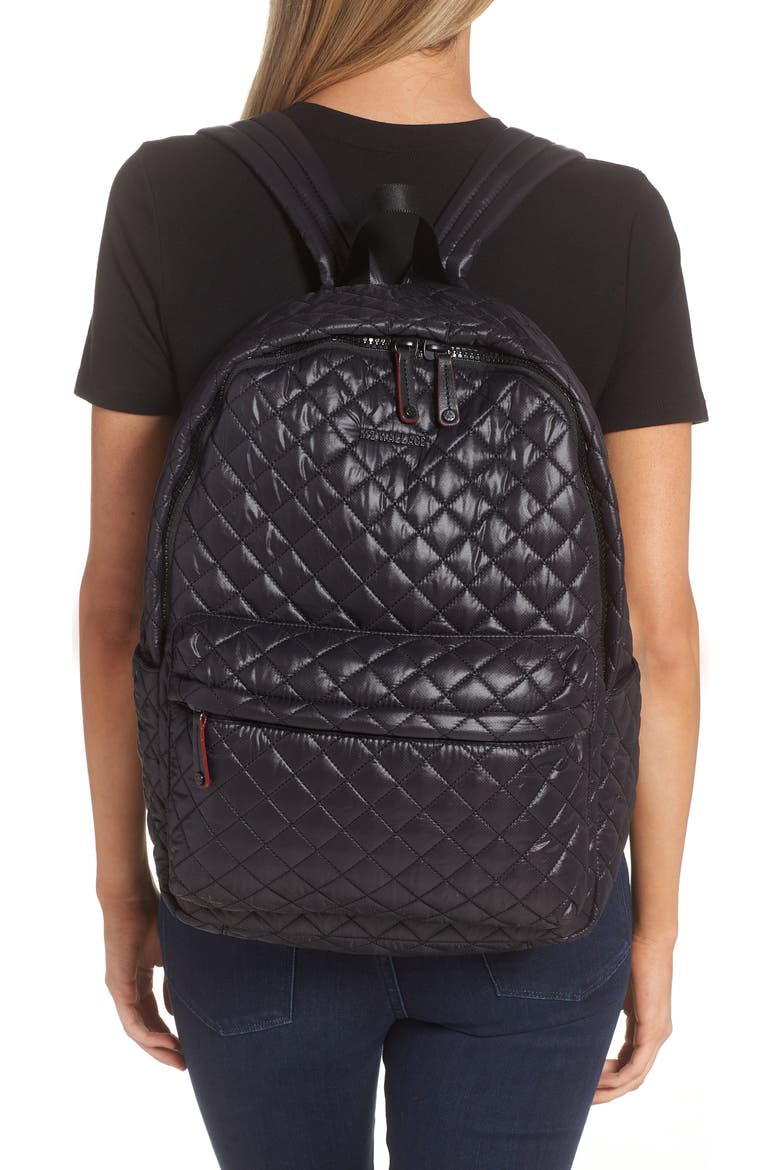 born metro leather backpack MZ Wallace Black II - Luxury Quilted Backpack The Black Metro Backpack is organized enough for the office Carry-On Travel Backpack - Ivory