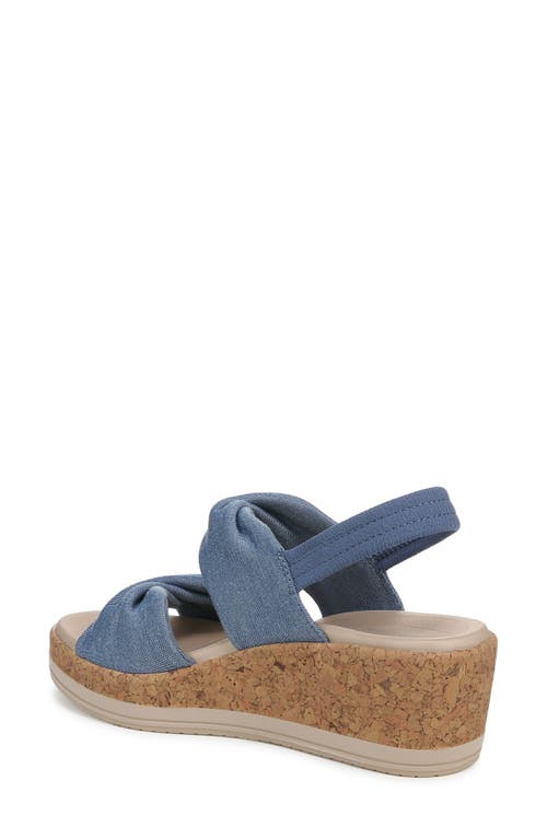 Bzees Riley Slingback Wedge In Blue Fabric