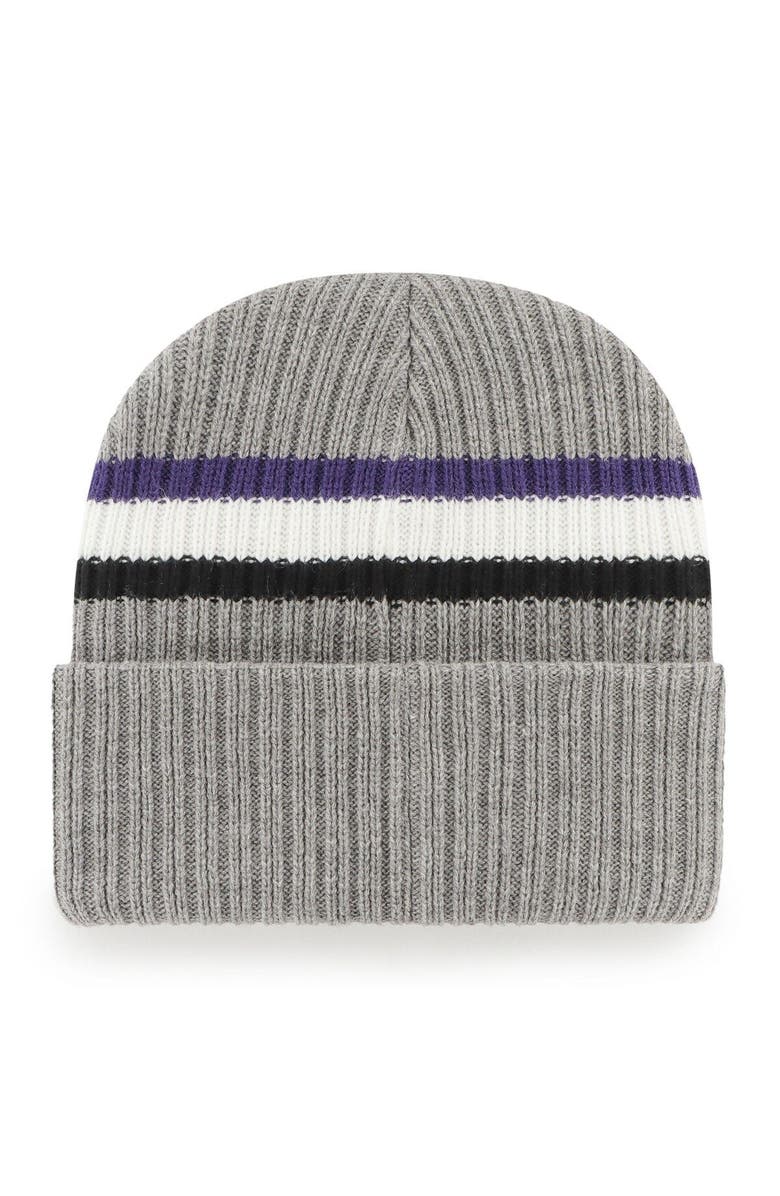 '47 Men's '47 Gray Baltimore Ravens Highline Cuffed Knit Hat, Alternate, color,