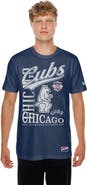 New Era Men's New Era Navy Chicago Cubs Oversized Throwback Distressed T-Shirt