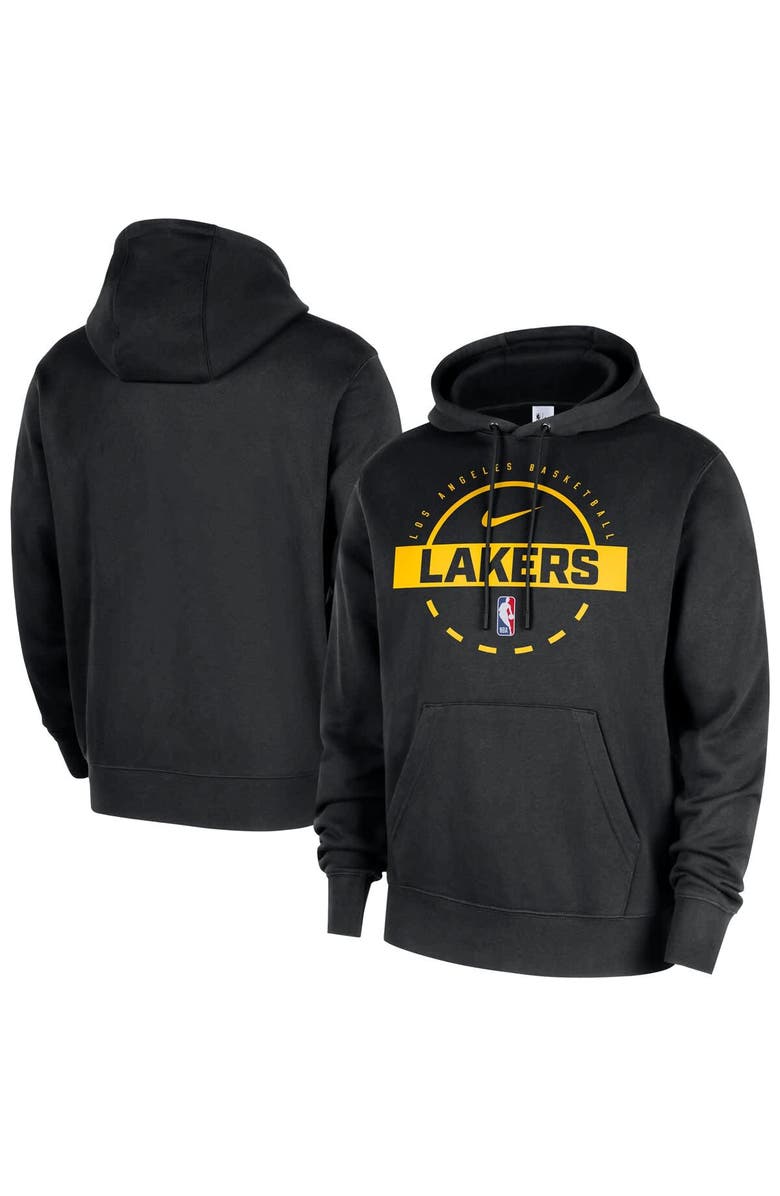 Nike Men's Nike Black Los Angeles Lakers 2025/26 Authentic Practice Club Pullover Hoodie, Alternate, color, Black