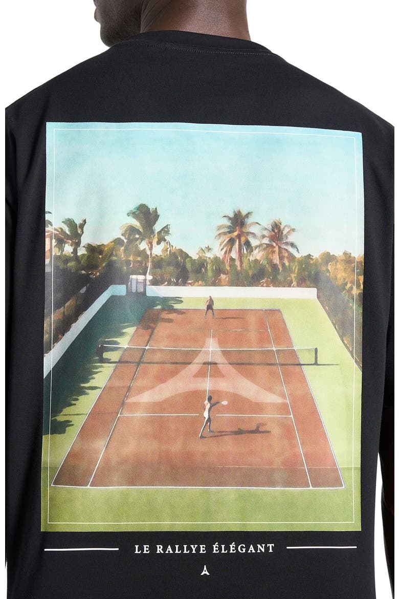 Aaron Club Saint-Tropez Cotton T-Shirt, Alternate, color, Black