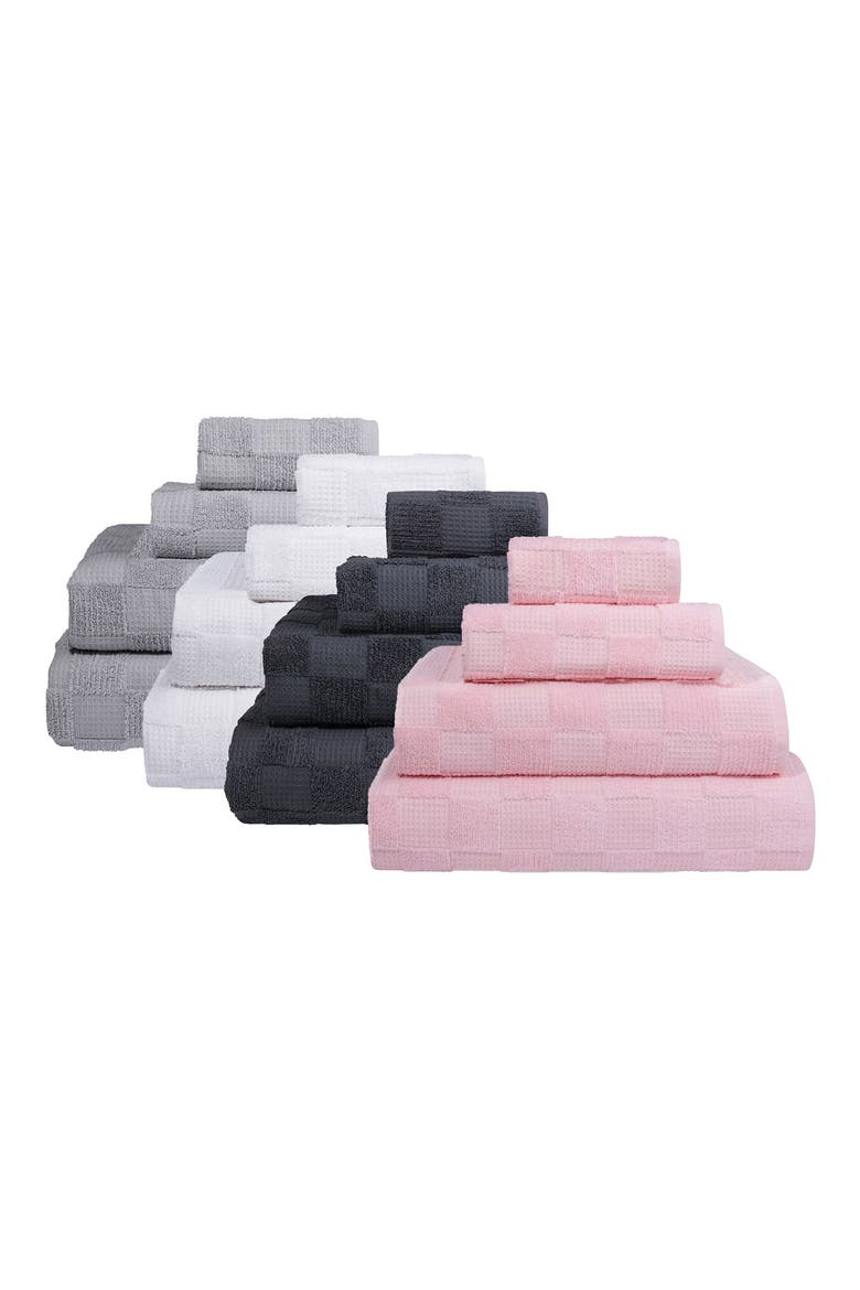 Waffle Terry 8-Piece Turkish Cotton Washcloths, Alternate, color, BLUSH