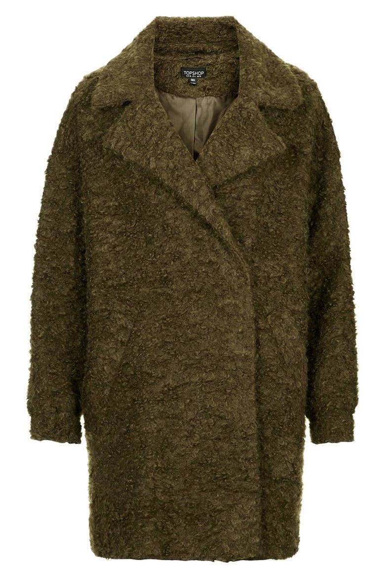 'Amelie' Slouchy Boyfriend Coat, Alternate, color, OLIVE
