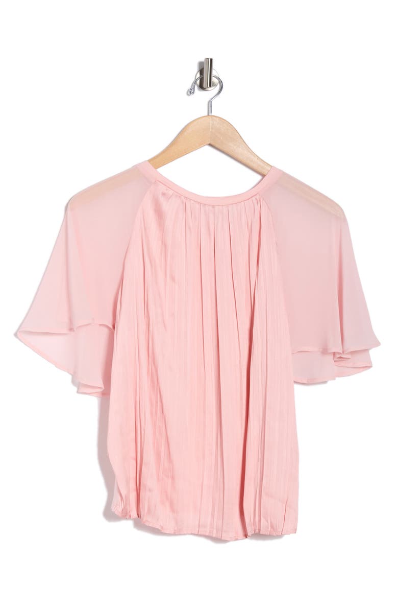 KAY UNGER SPORTSWEAR Pleated Top, Alternate, color, Pale Pink