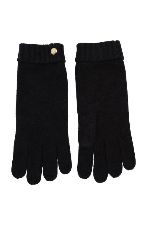 Lauren Ralplh Lauren Crest Knit Glove In Black