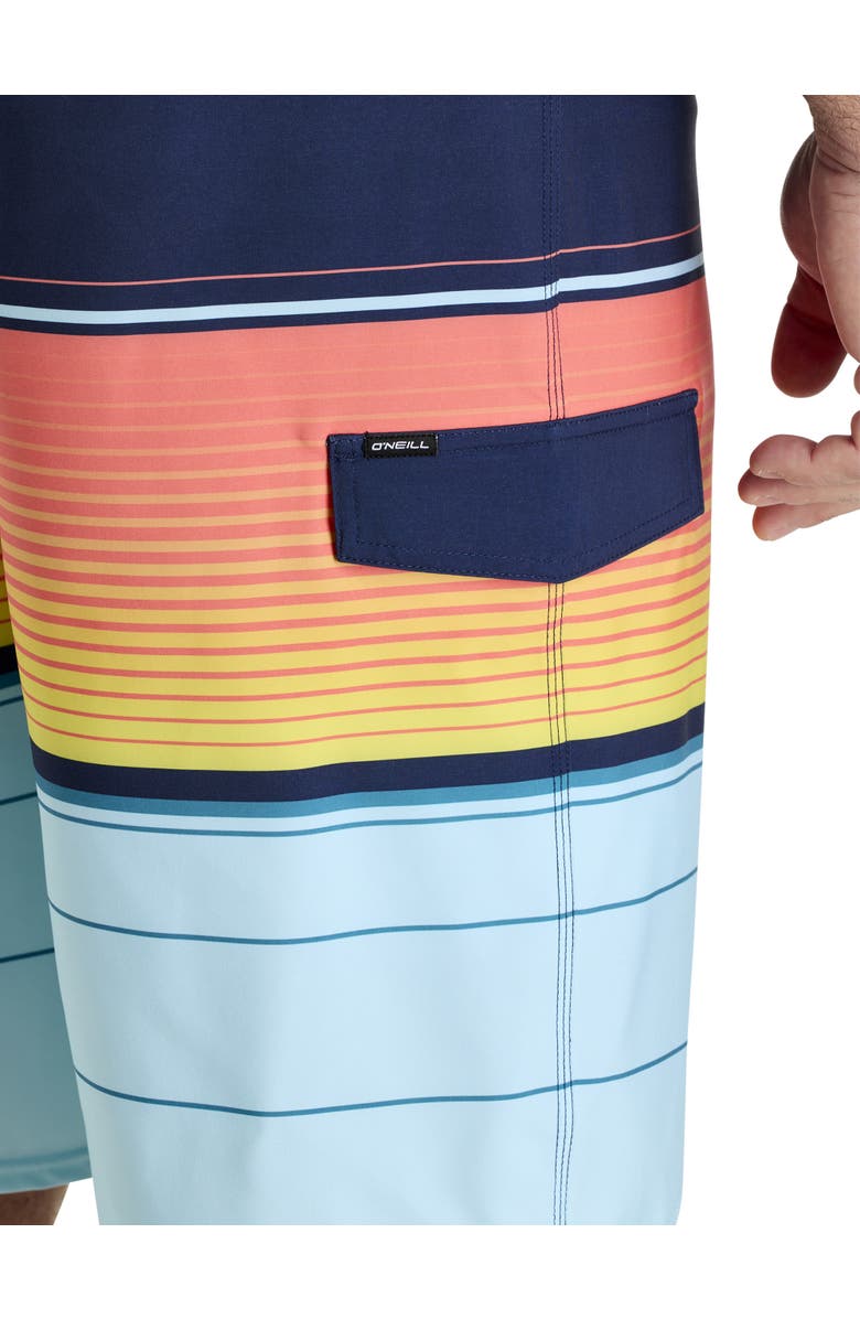 O'Neill Big & Tall Lennox Stripe Board Shorts, Alternate, color, Sky Blue