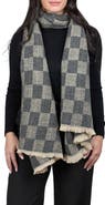 SAACHI Fringe Checkered Scarf