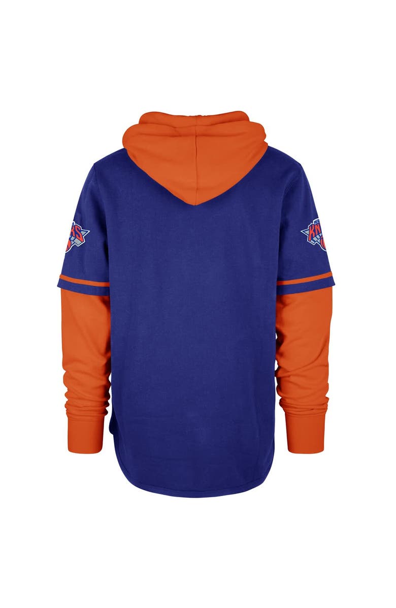 '47 Men's '47 Royal New York Knicks Trifecta Shortstop Pullover Hoodie, Alternate, color, Royal