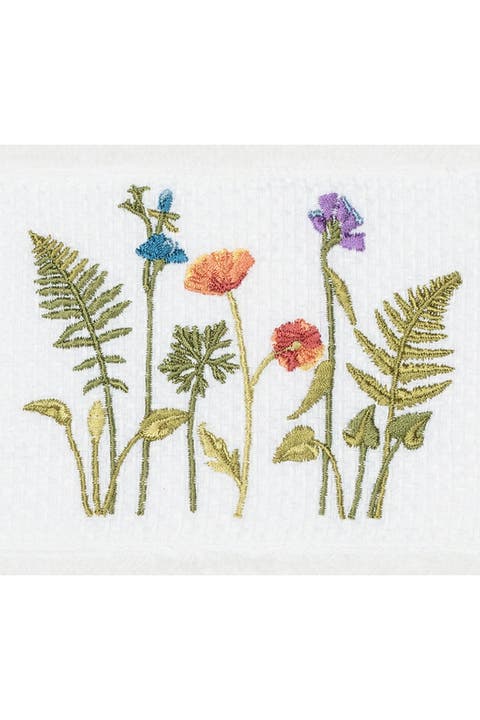 Serenity Embellished Hand Towel - Set of 2 - White