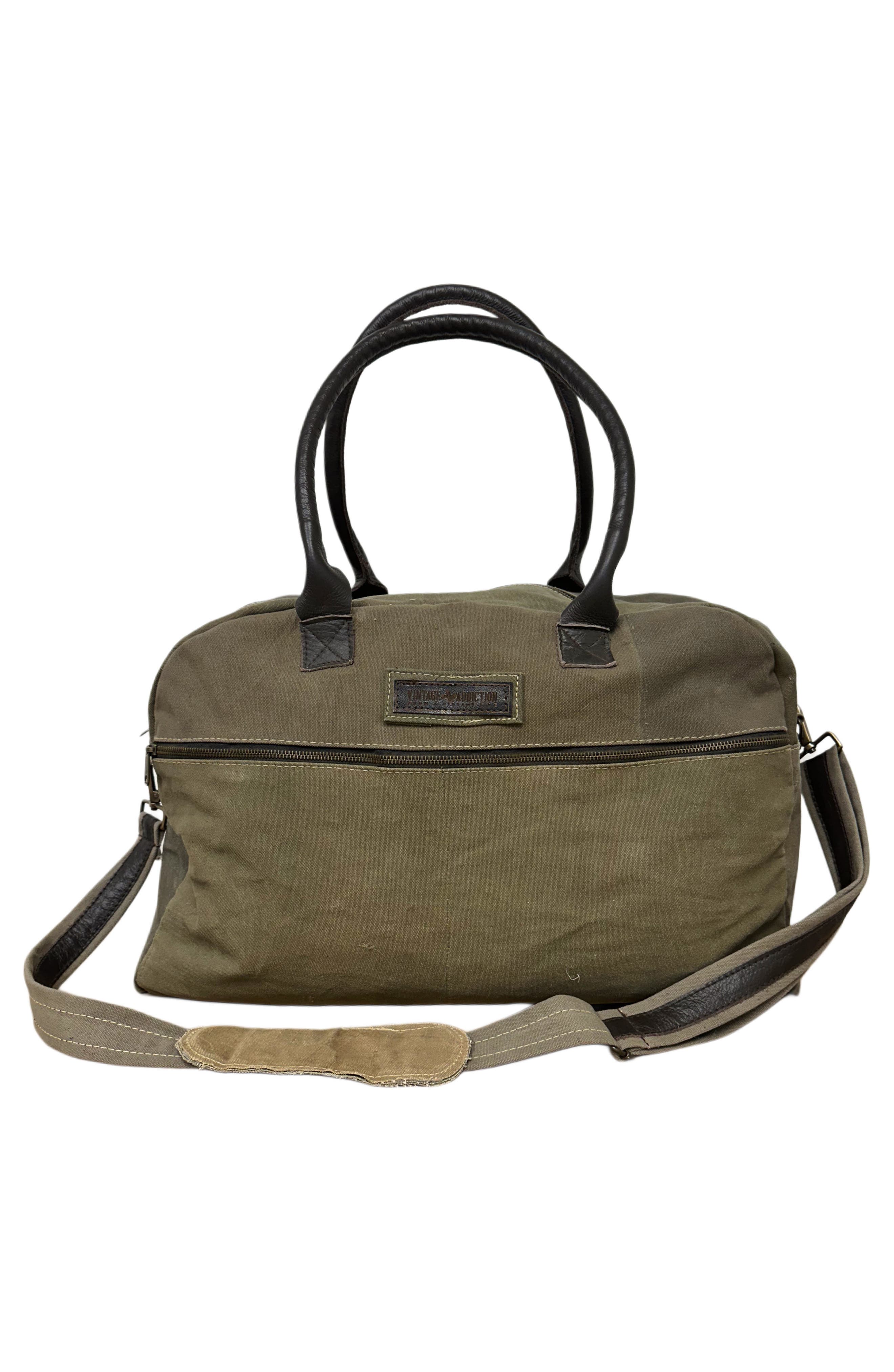 VINTAGE ADDICTION Travel Duffel Bag, Alternate, color, Olive/Khaki
