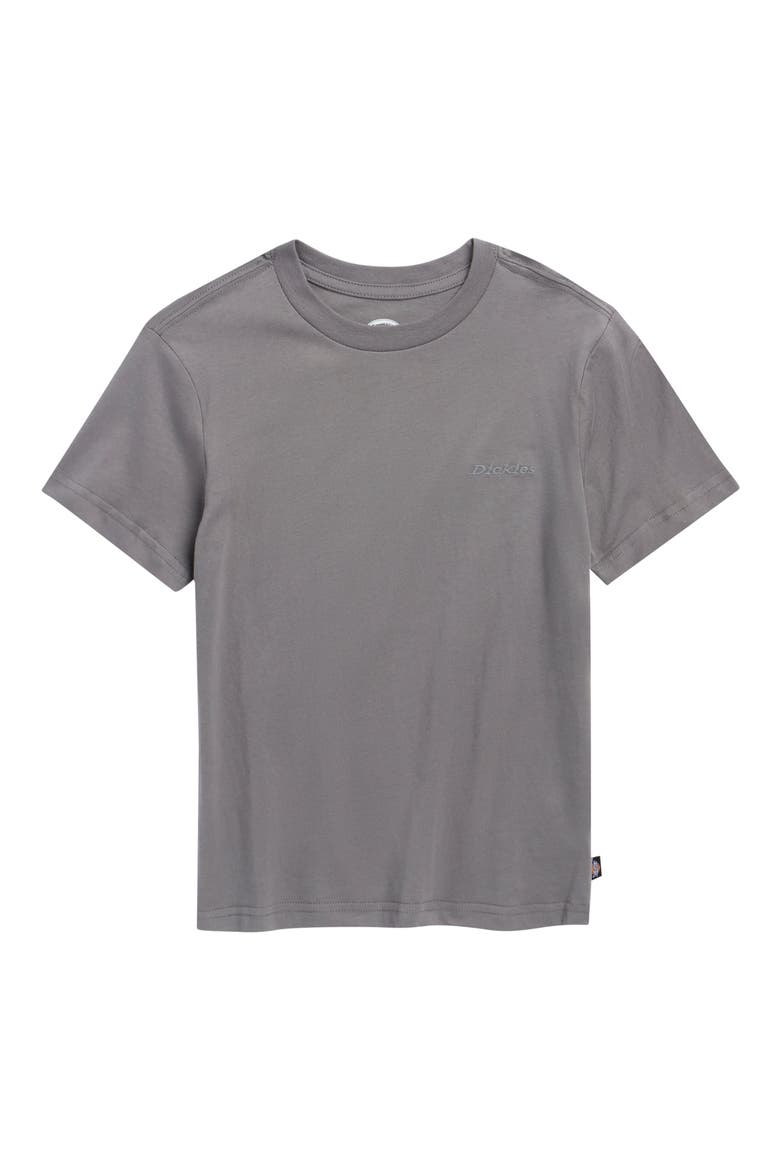 Kids' Embroidered T-Shirt, Main, color, CHARCOAL