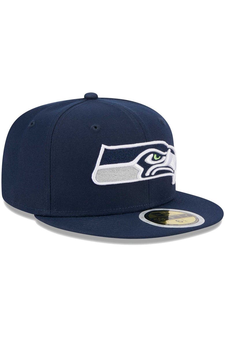 Youth New Era College Navy Seattle Seahawks Main 59FIFTY Fitted Hat, Alternate, color, Navy