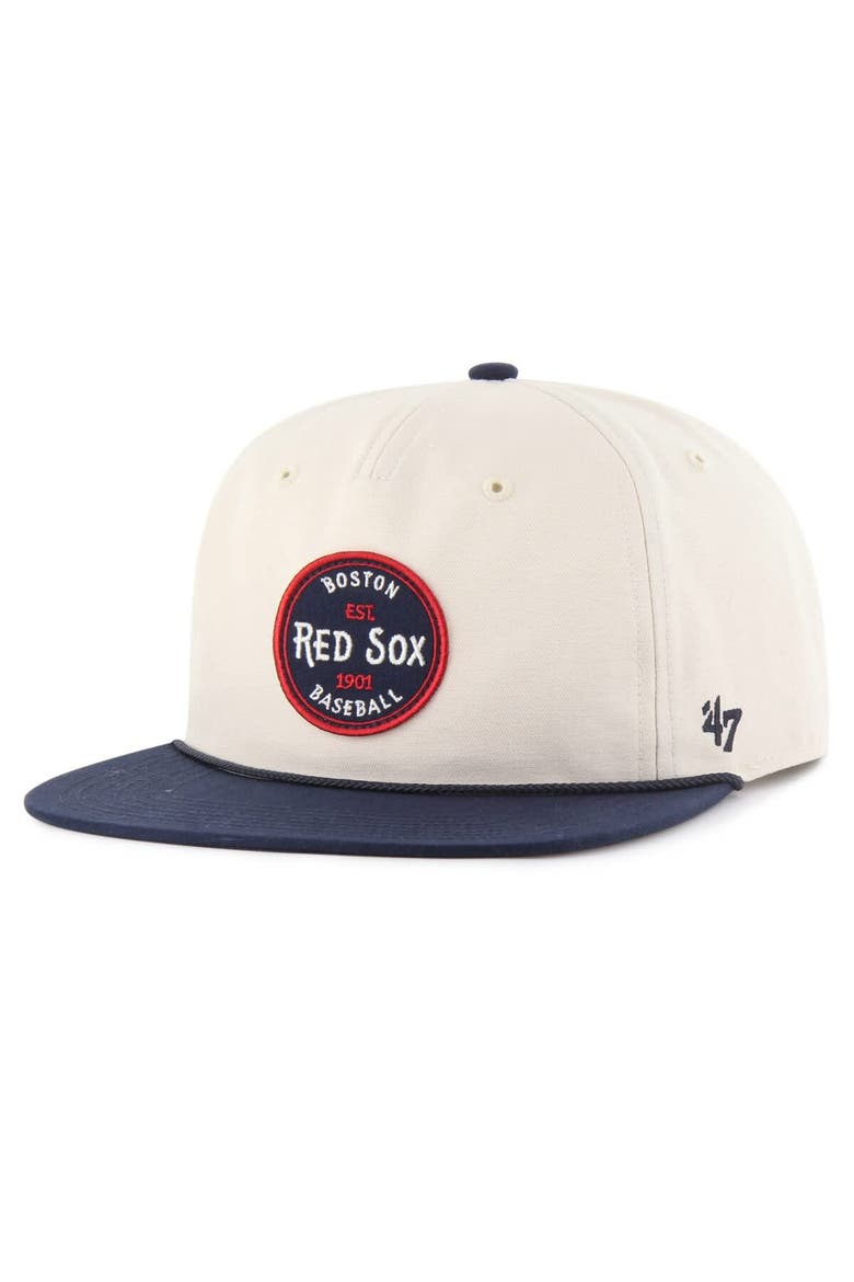 Men's '47  Natural Boston Red Sox Payson Captain Snapback Hat, Main, color, Natural