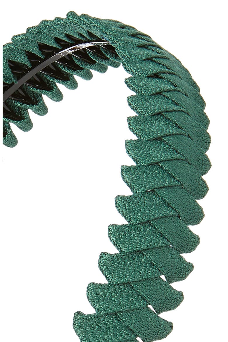 Crinkle Cut Headband, Alternate, color, GREEN